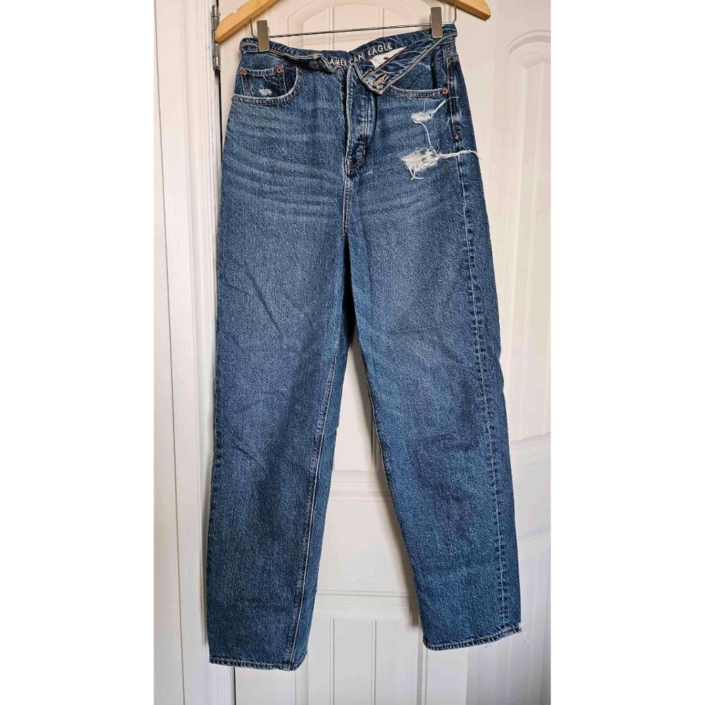 American Eagle Roll Over Baggy Jeans